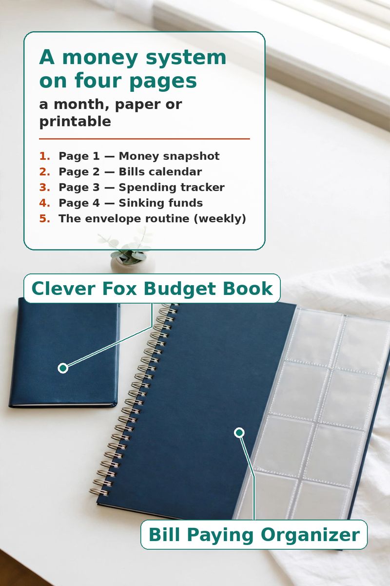 Budget Planner Starter: See Your Money in 4 Pages a Month