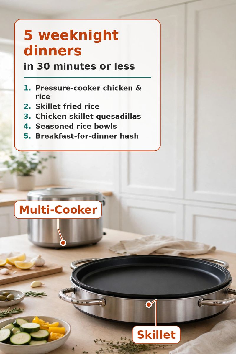 5 Dinners, 30 Minutes Each, One Grocery Run
