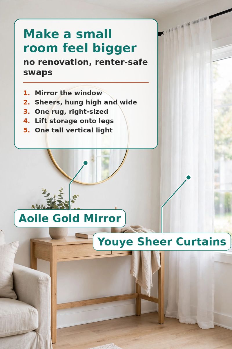 Small Living Room? 6 Swaps That Make It Feel Twice as Big