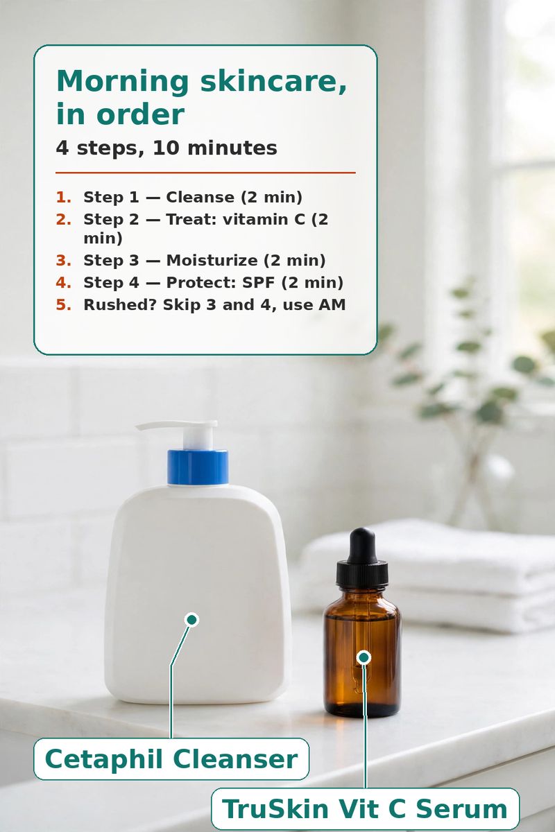 The 10-Minute Morning Skincare Routine (4 Steps, In Order)