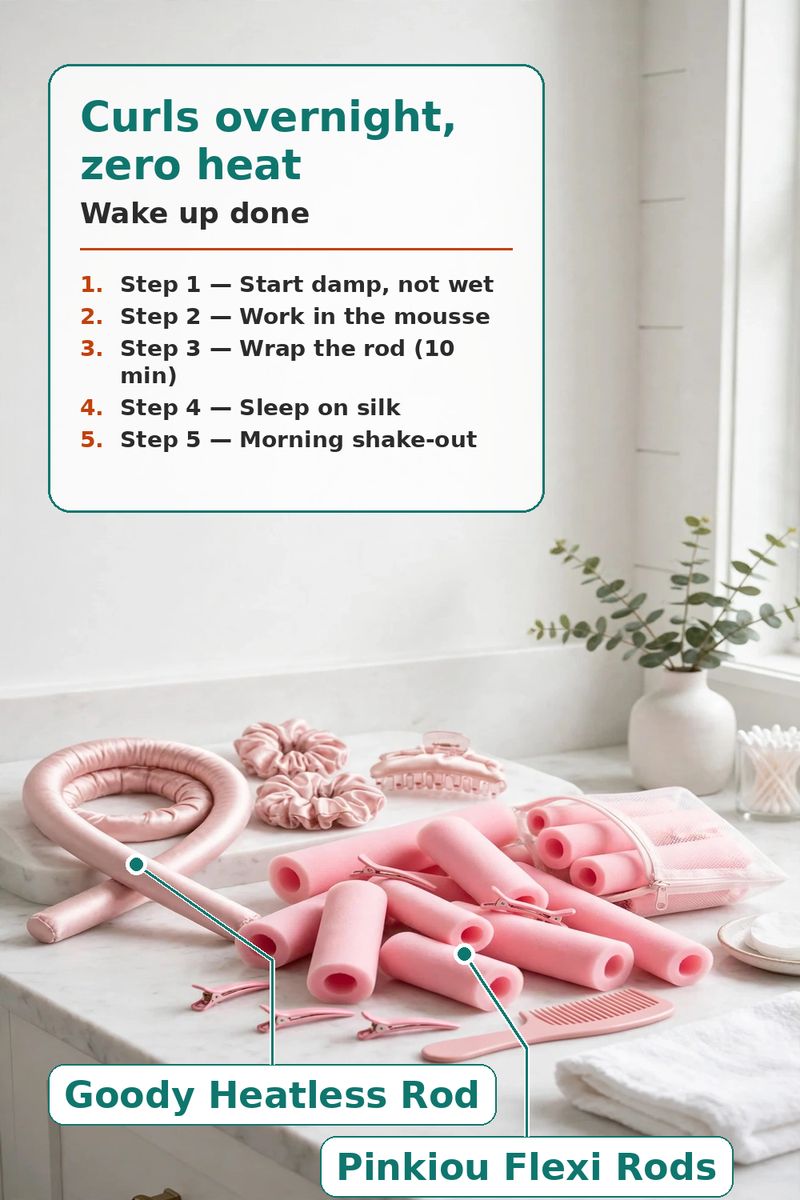 Heatless Curls While You Sleep: Wake Up Done