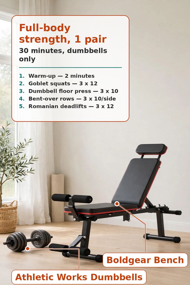 Dumbbell-Only Full Body: One Pair, Whole Body, 30 Minutes