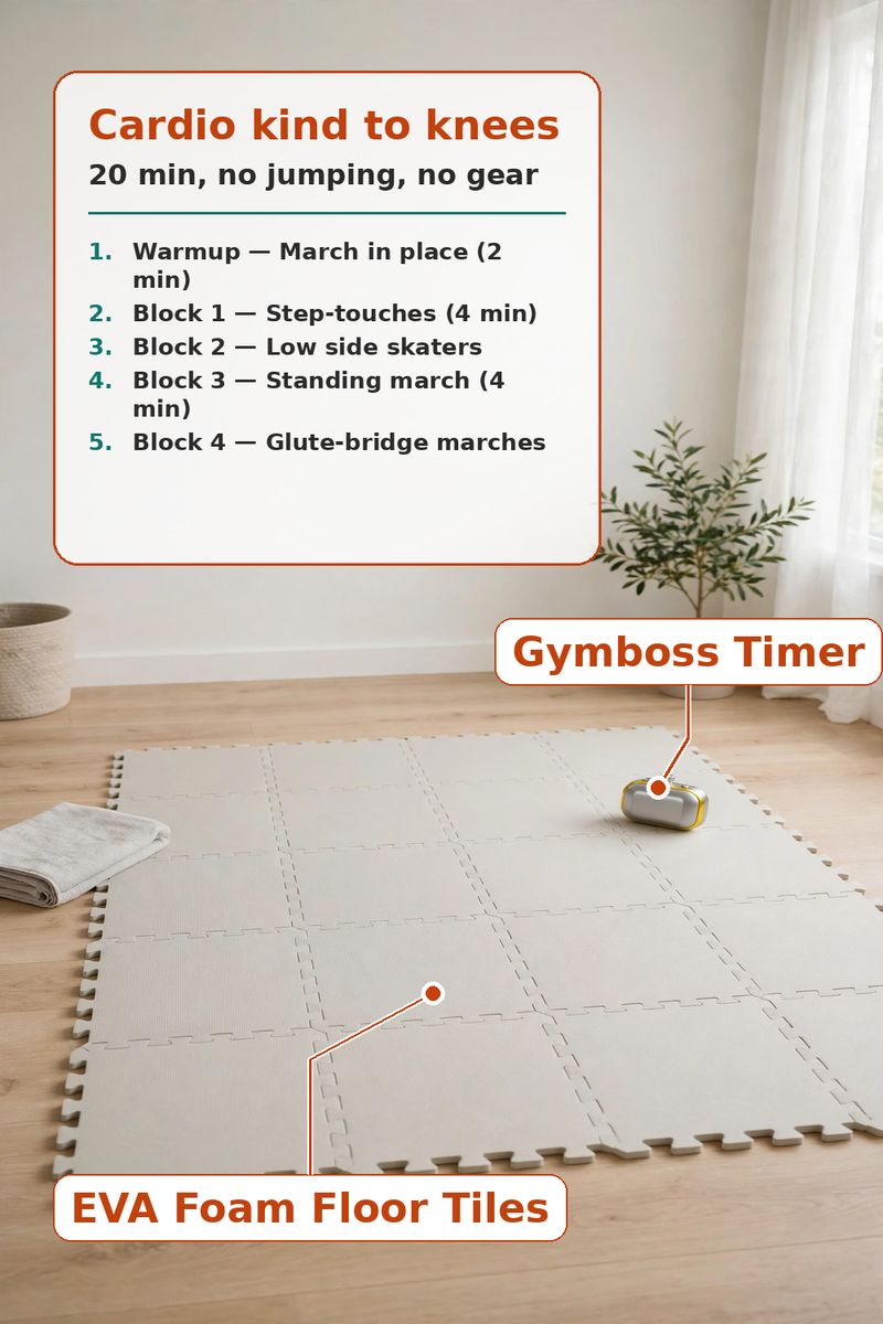 20 Minutes of Cardio, Zero Jumping (Apartment-Friendly Knees)