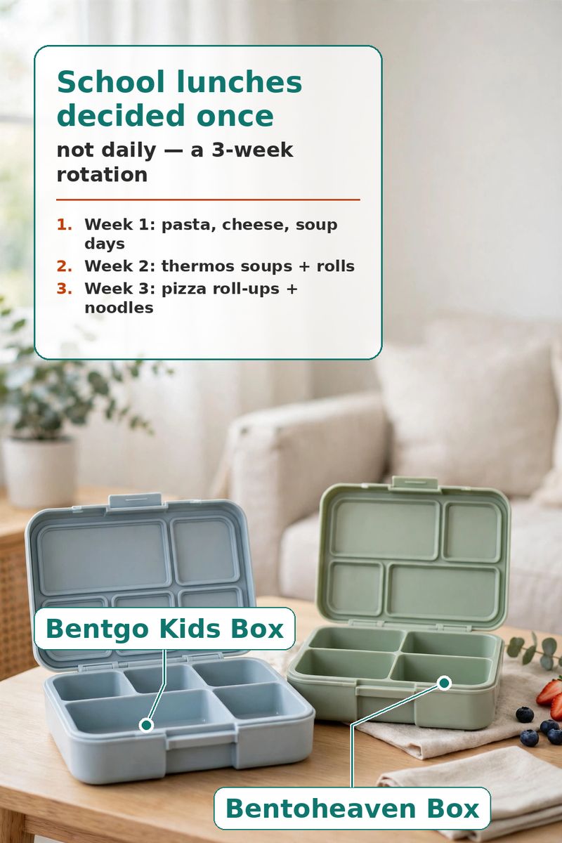 Lunchbox Rotation: 3 Weeks of Lunches, No Morning Thinking