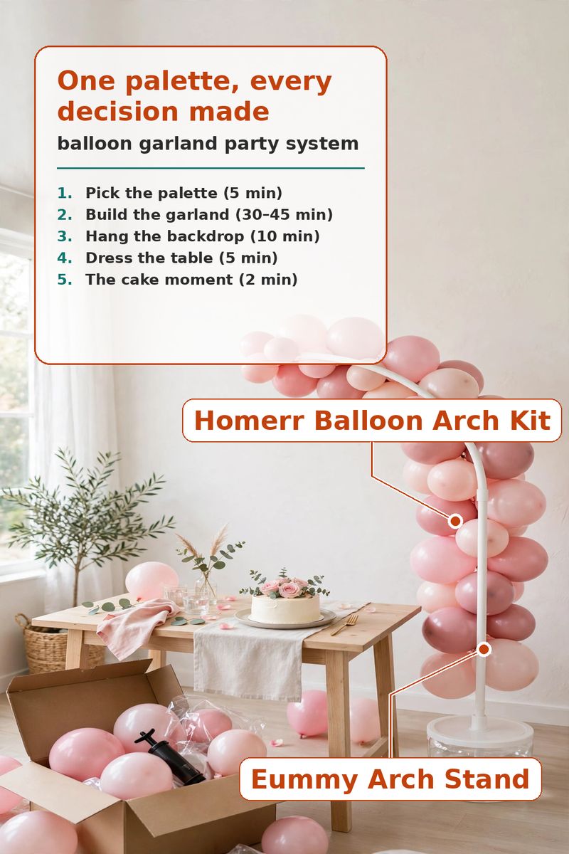 Pick a Palette, Party Decorates Itself: Balloon Garlands Done Right